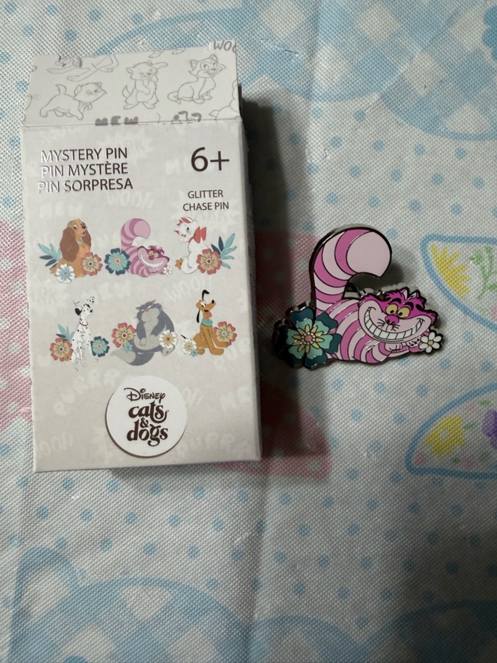 Disney Cheshire Cat Pink and Purple Enamel Pin